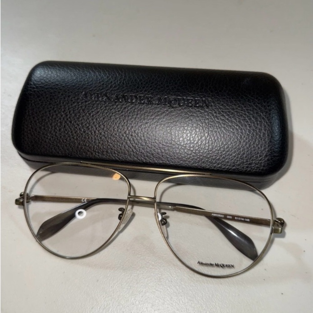 Alexander McQueen Gold-Toned Eyewear